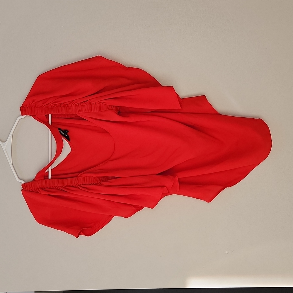 Express Top Blouse Red Women's Medium